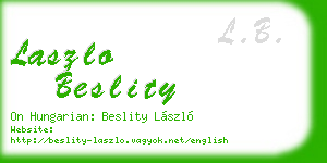 laszlo beslity business card